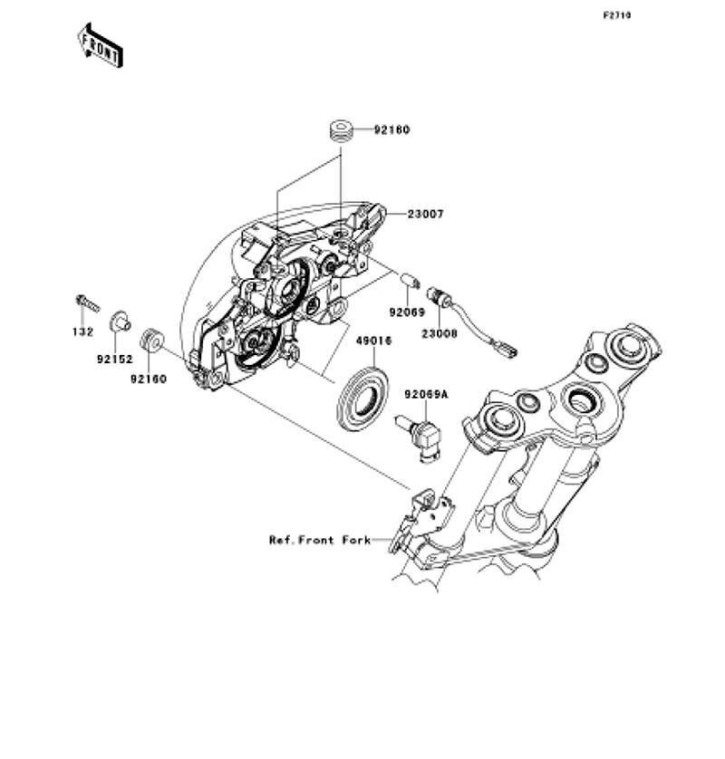 Kawasaki カワサキ 純正部品 23007-0195 レンズコンプ