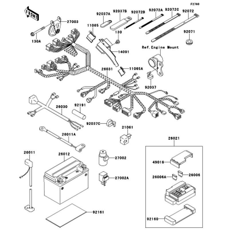 Kawasaki カワサキ 純正部品 26021-0070 ジャンクションボックス