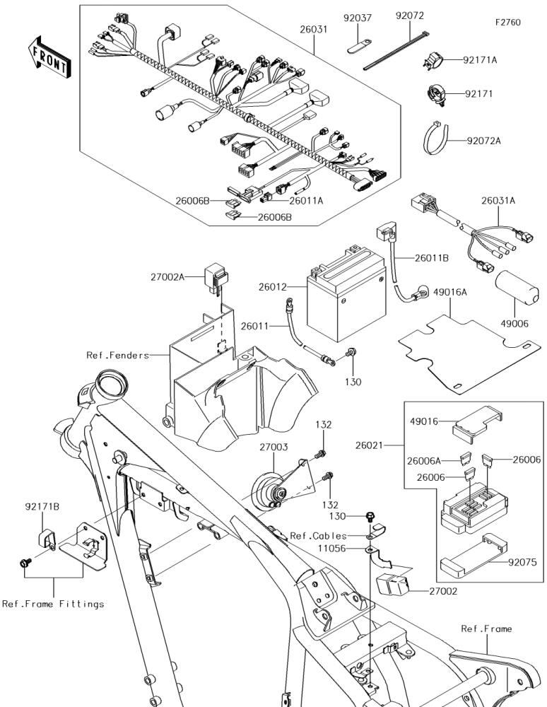 Kawasaki カワサキ 純正部品 26021-0078 ジャンクションボックス