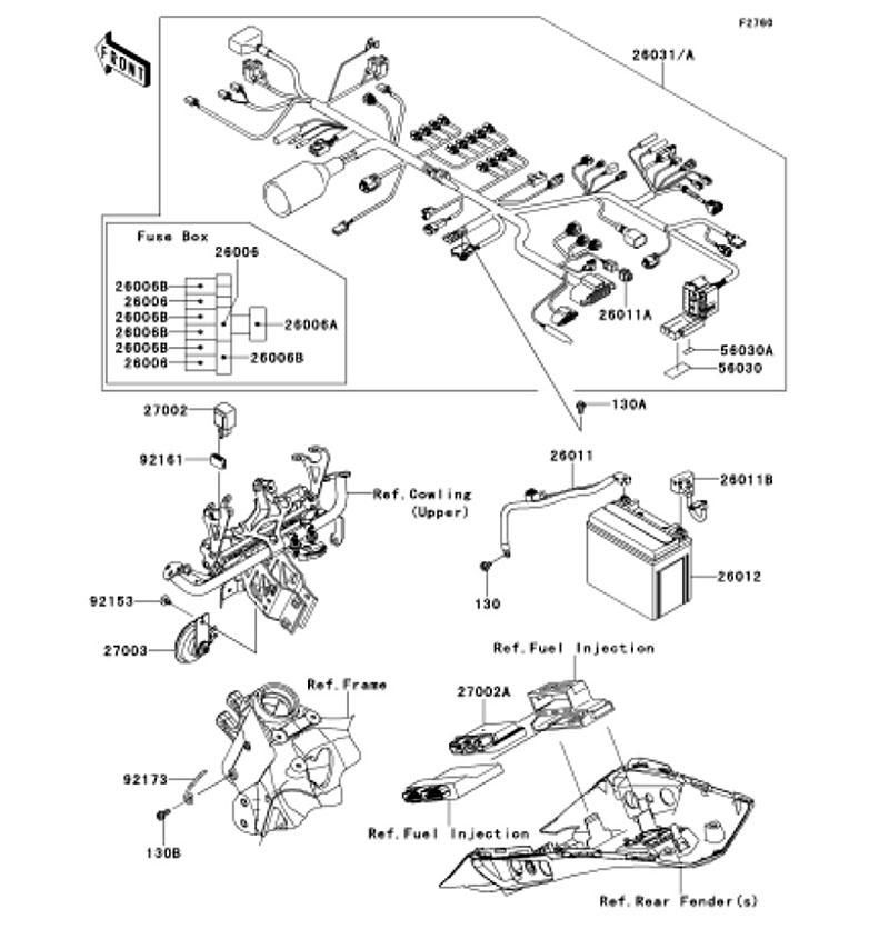 Kawasaki カワサキ 純正部品 26031-1604 ハ-ネス、メイン