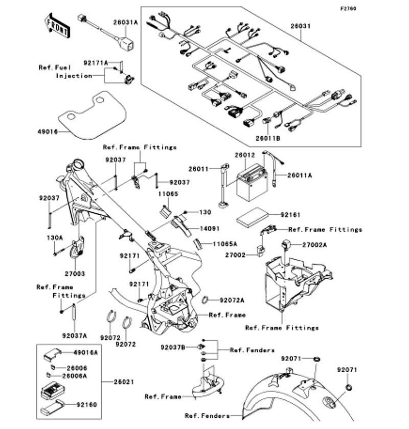 Kawasaki カワサキ 純正部品 26031-1662 ハ-ネス、メイン