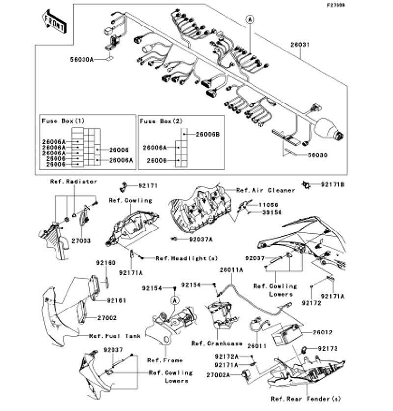 Kawasaki カワサキ 純正部品 26031-1715 ハ-ネス、メイン