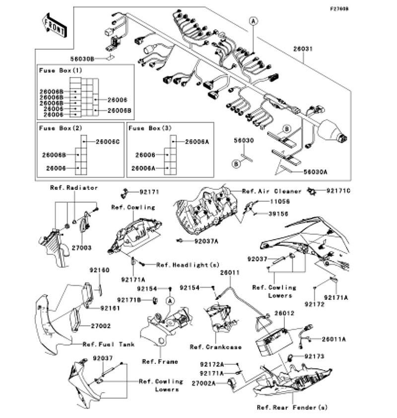 Kawasaki カワサキ 純正部品 26031-1718 ハ-ネス、メイン