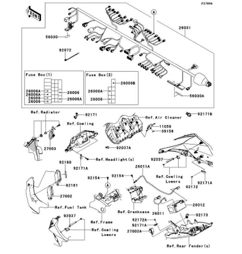 Kawasaki カワサキ 純正部品 26031-1741 ハ-ネス、メイン