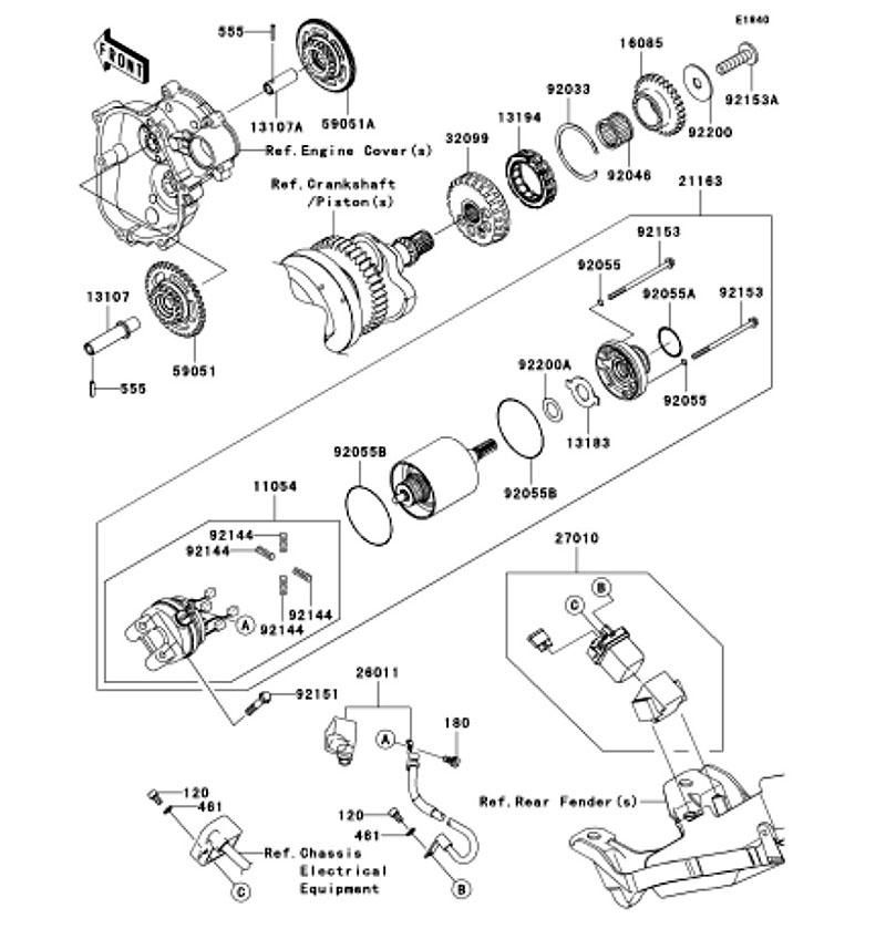 Kawasaki カワサキ 純正部品 27010-0792 スイッチ