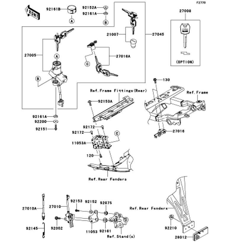 Kawasaki カワサキ 純正部品 27045-5336 スイッチアッシ