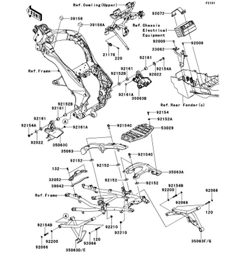 Kawasaki カワサキ 純正部品 35063-1478 ステー、ステップ、FR、RH 9,932円