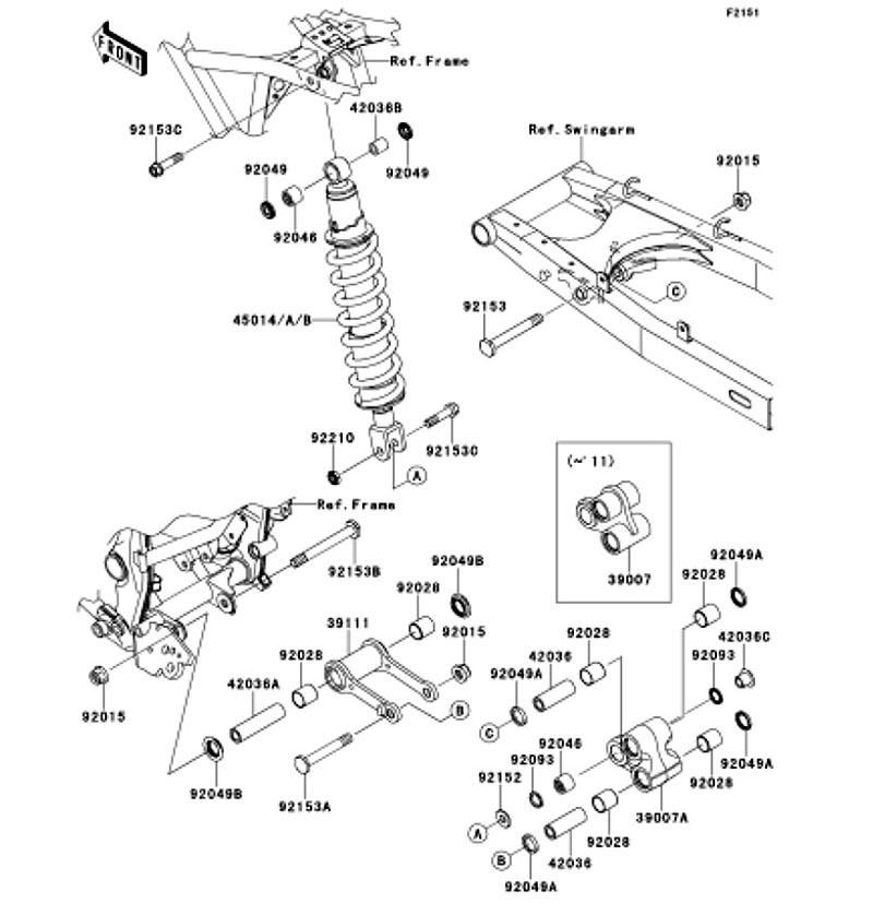 Kawasaki カワサキ 純正部品 39007-0371 ア-ム(サスプ)