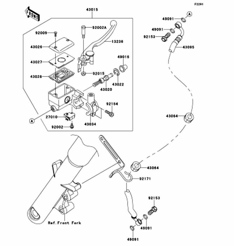 Kawasaki カワサキ 純正部品 43095-2162 ホース(ブレーキ)、FR