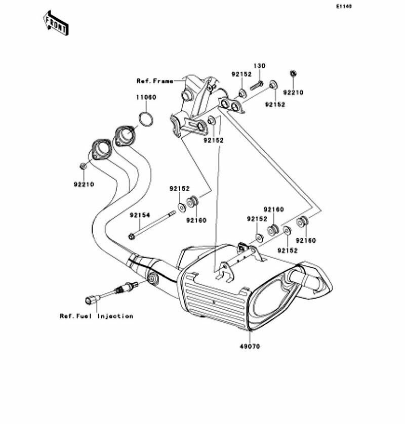 Kawasaki カワサキ 純正部品 49070-0773 マフラコンプ