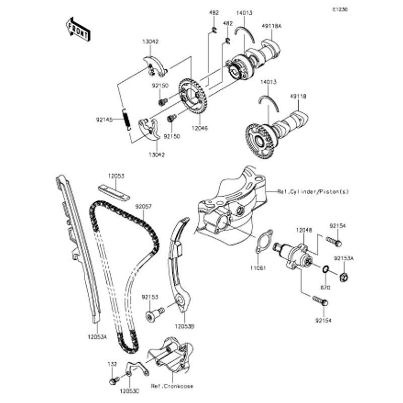 Kawasaki カワサキ 純正部品 49118-0875 カムシャフトコンプ、エキゾースト