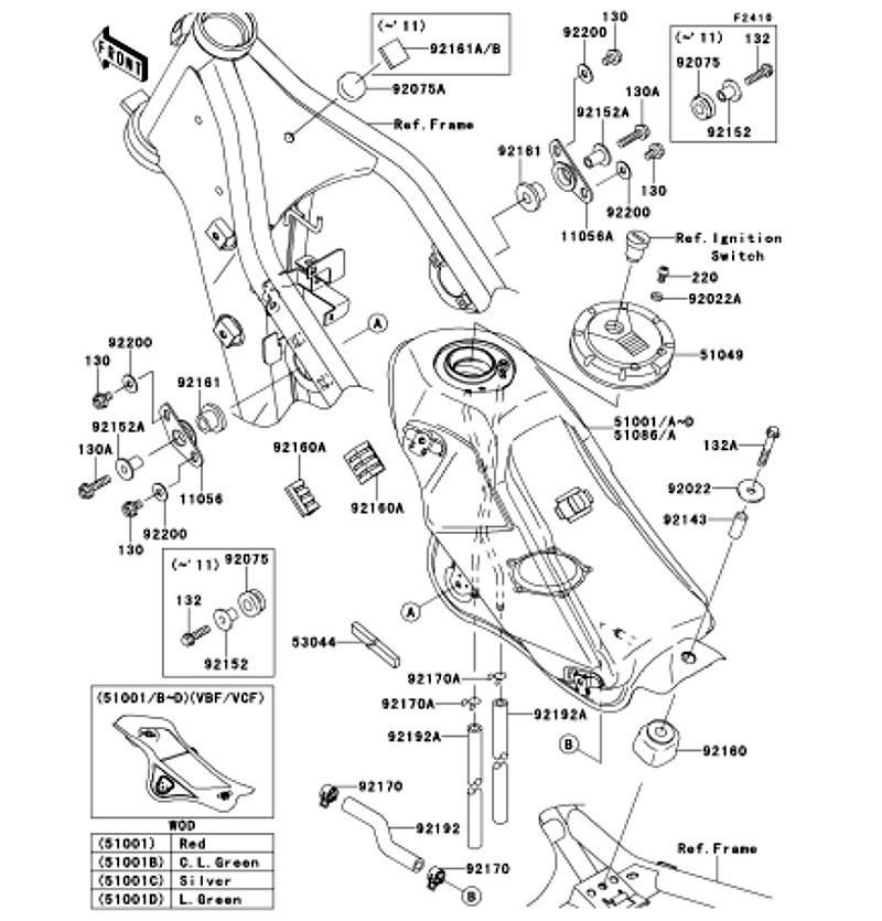 Kawasaki カワサキ 純正部品 51001-0294-170 タンクコンプ(フューエル)、シルバー 54,374円