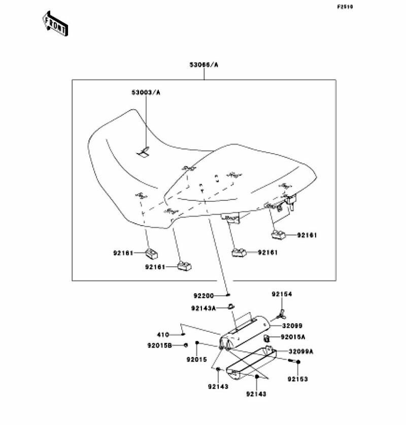 Kawasaki カワサキ 純正部品 53003-0330-41B レザー、シート、ブラック