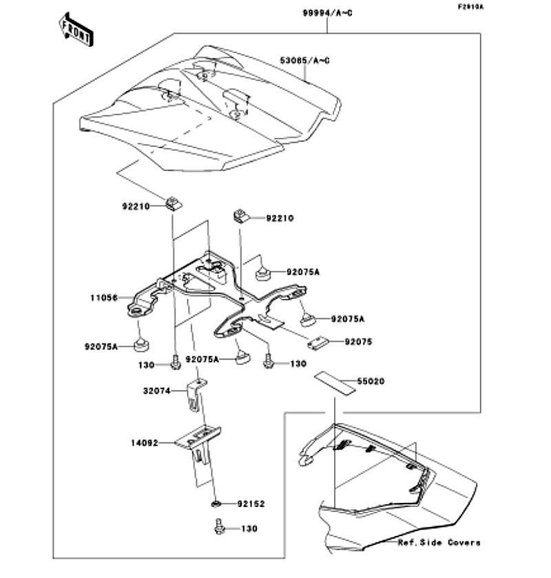 Kawasaki カワサキ 純正部品 53065-0019-25Y シートカバー、ホワイト 17,643円
