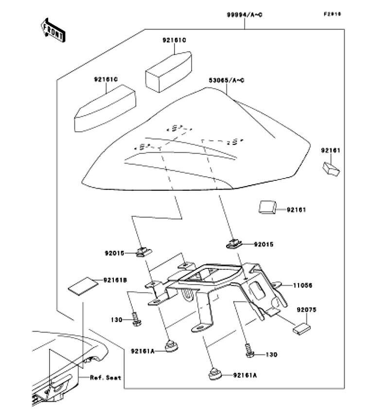 Kawasaki カワサキ 純正部品 53065-0054-15Z シートカバー、ブラック