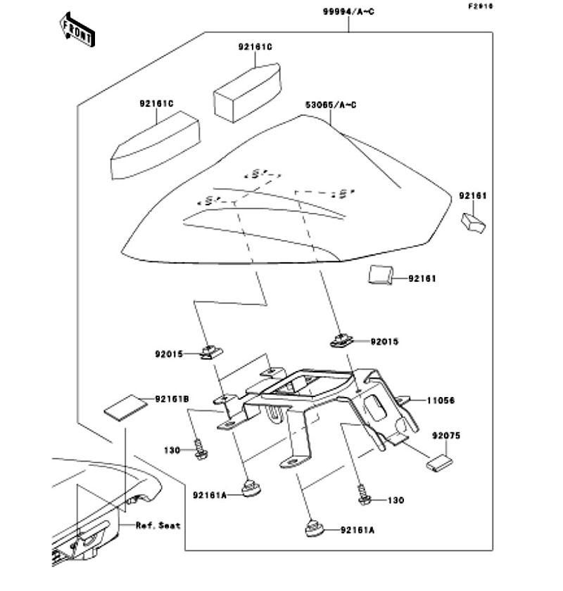 Kawasaki カワサキ 純正部品 53065-0054-25Y シートカバー、ホワイト