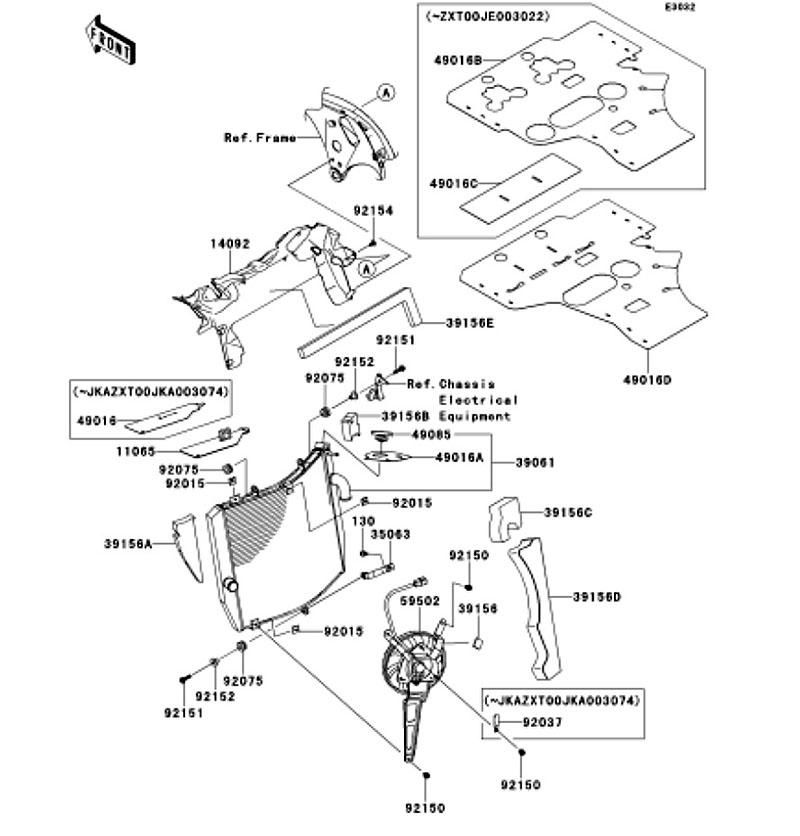Kawasaki カワサキ 純正部品 59502-0574 フアンアッシ