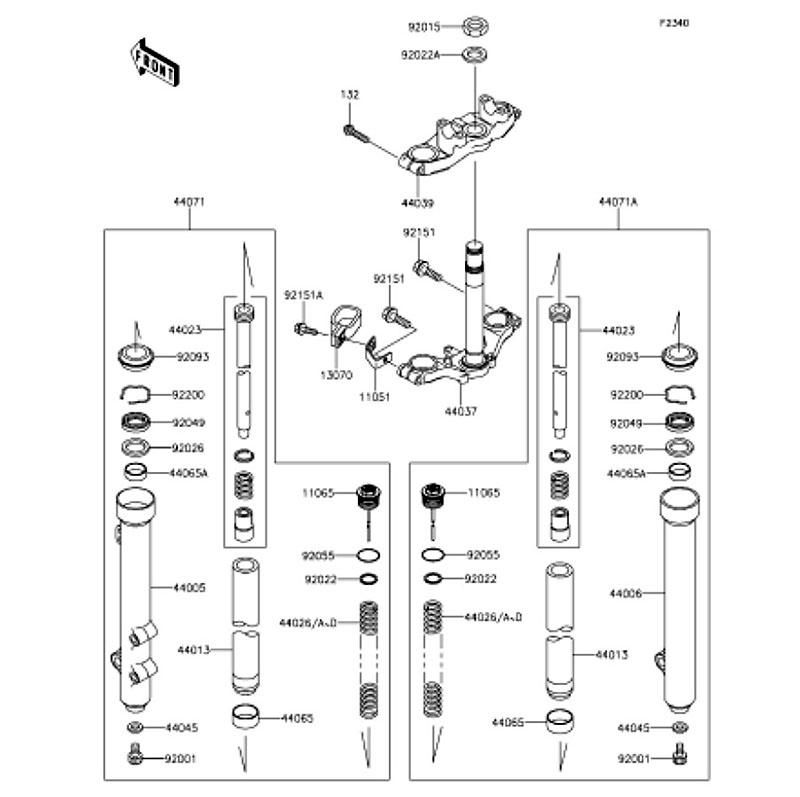 Kawasaki カワサキ 純正部品 11065-0746-KW キャップ、フォークトツプ、ブルー