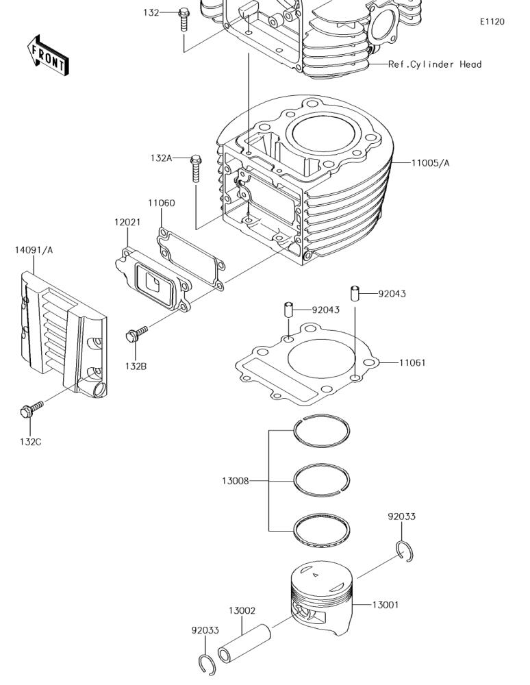 Kawasaki カワサキ 純正部品 13001-0762 ピストン(エンジン)