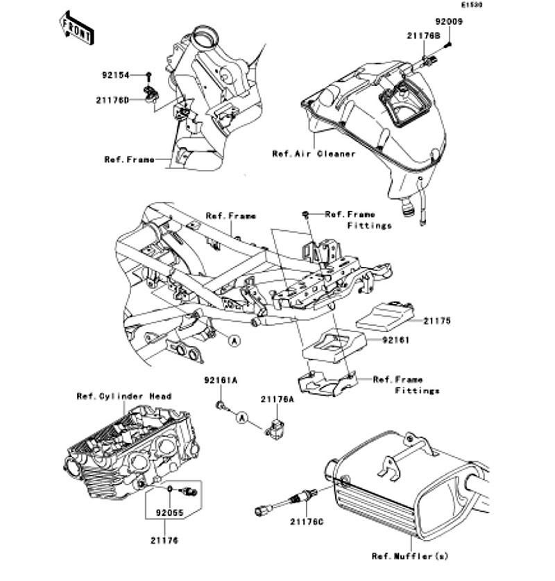 Kawasaki カワサキ 純正部品 21176-0105 センサー、オキシゲン 14,112円