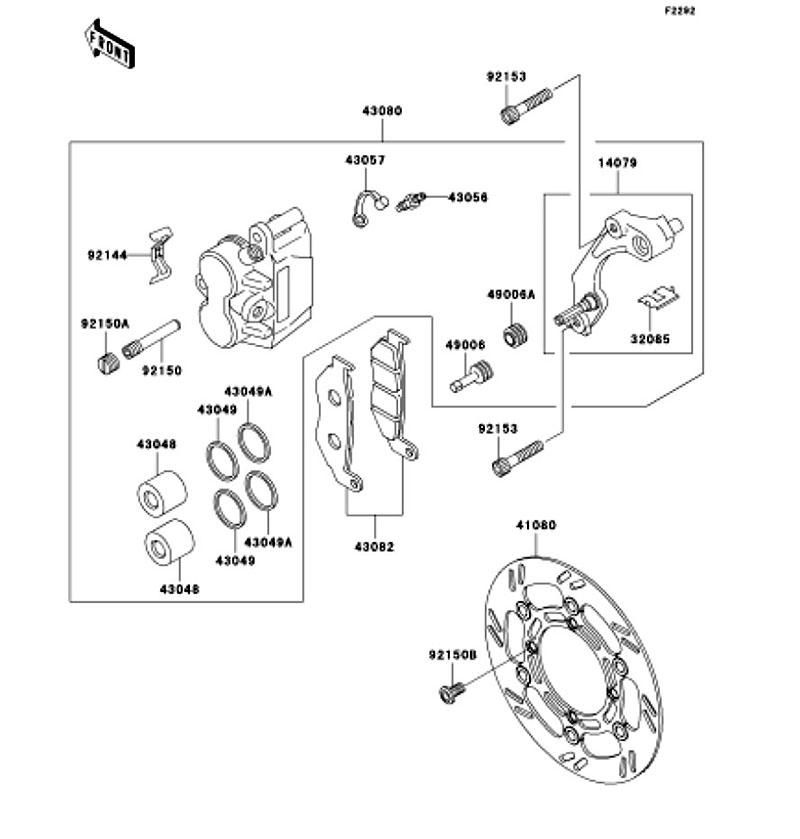 Kawasaki カワサキ 純正部品 41080-0146-CM ディスク、FR、シルバー