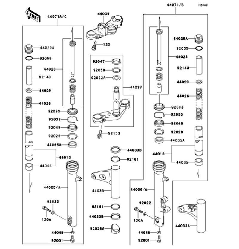 Kawasaki カワサキ 純正部品 44071-0536 ダンパアッシ、フォーク、LH 81,628円