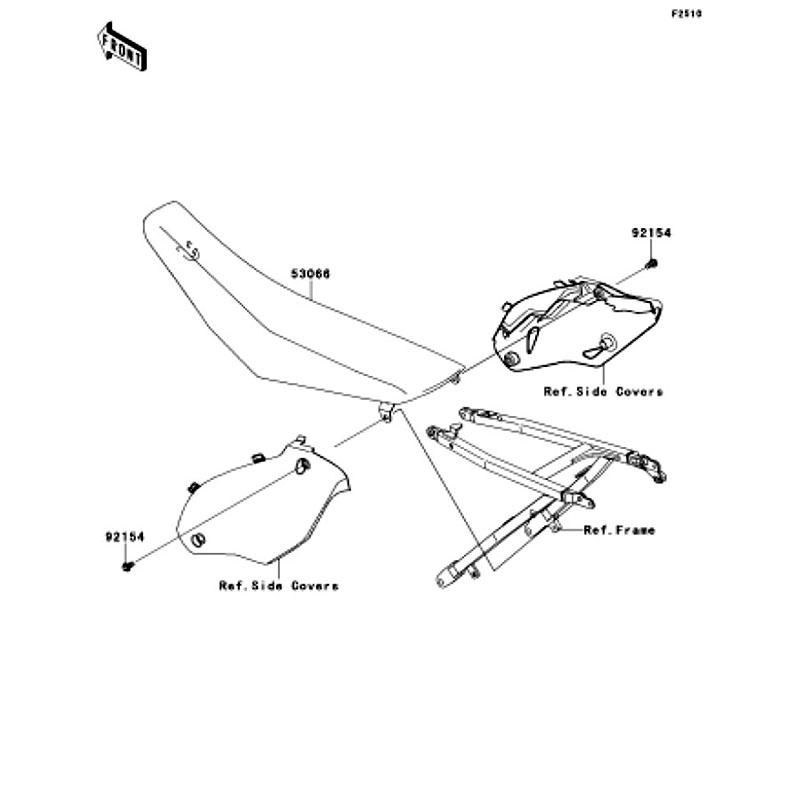 Kawasaki カワサキ 純正部品 53066-0357-336 シートアッシ、グリーン