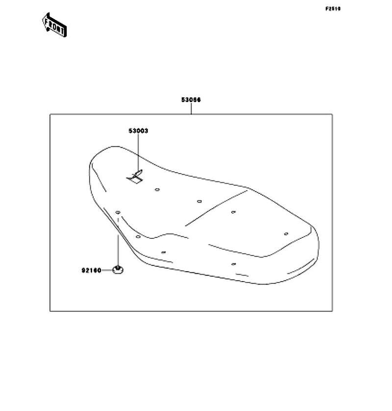 Kawasaki カワサキ 純正部品 53066-0786-13Y シートアッシ、デュアル、ブラック