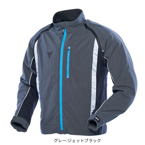 YAMAHA(ヤマハ) RY1003 2Wayジャケット DSOJ グレー/ジェットブラック Lサイズ メッシュ 3シーズンライディングジャケット フォームプロテクター 春 夏 秋 リフレクターテープ 着脱袖 抗菌防臭 ワイズギア