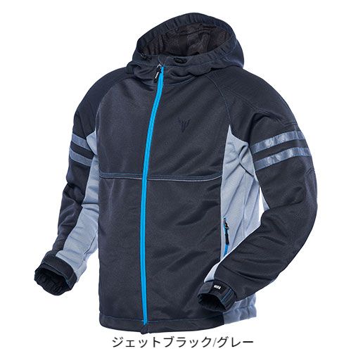 YAMAHA(ヤマハ) RY1004 メッシュジャケット DSOJ ジェットブラック/グレー M ライディングジャケット フォームプロテクター 春 夏 秋 リフレクターテープ ストレッチ 抗菌防臭 ワイズギア