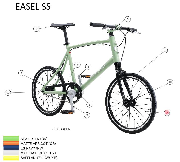 asahi (アサヒ) 【4582590944118】 143914000 LOUIS GARNEAU(ルイガノ) EASELSS-(AL) フロントホイール (補修パーツ)