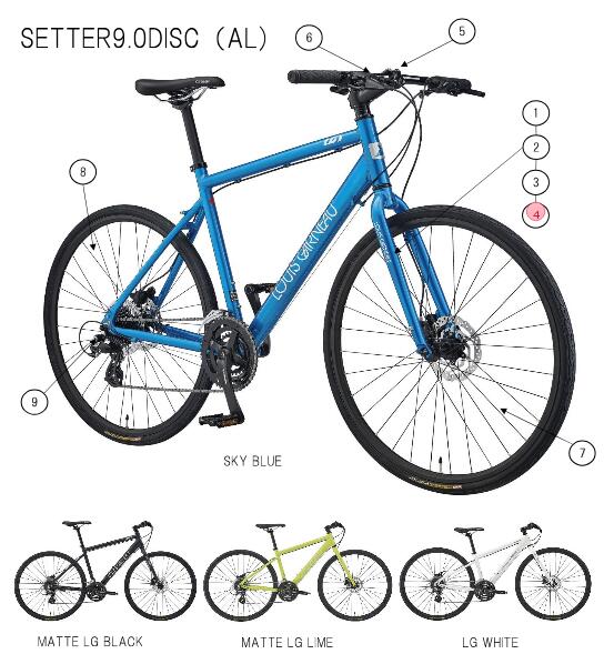 asahi (アサヒ) 【4582590953141】 151616000 LOUIS GARNEAU(ルイガノ) SETTER9.0DISC520-AL (MATTE LG LIME) フロントフォーク (補修パーツ)