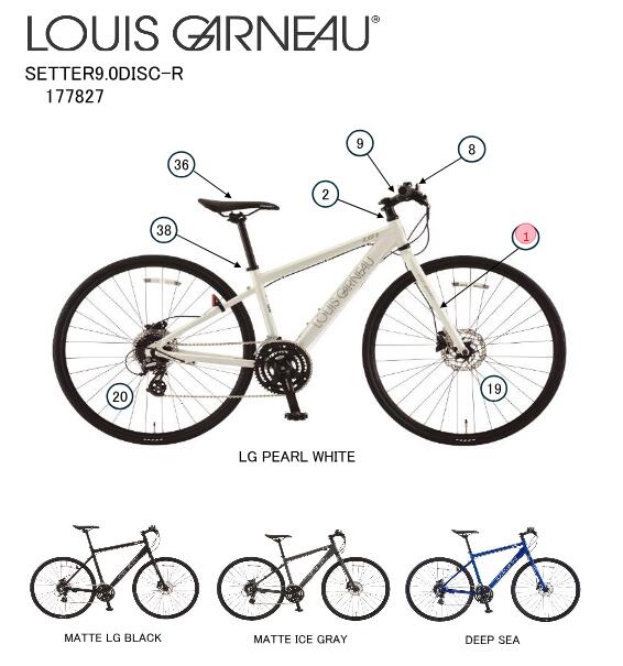 asahi (アサヒ) 【4560285299613】 177836000 LOUIS GARNEAU(ルイガノ) SETTER9.0DISC420-R (MATTE LG BLACK) フロントフォーク (補修パーツ)