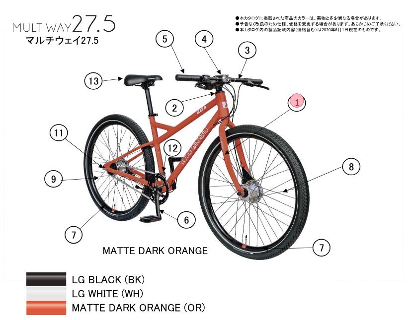 asahi (アサヒ) 【4562333437749】 85535000 LOUIS GARNEAU(ルイガノ) MULTIWAY275 フロントフォーク (LG WHITE) (補修パーツ)｜GLOBAL MOTO