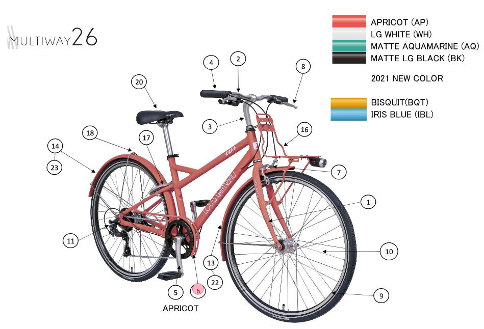 asahi (アサヒ) 【4562333437909】 85551000 LOUIS GARNEAU(ルイガノ) MULTIWAY26チェーンカバー(MATTE AQUAMARINE) (補修パーツ)