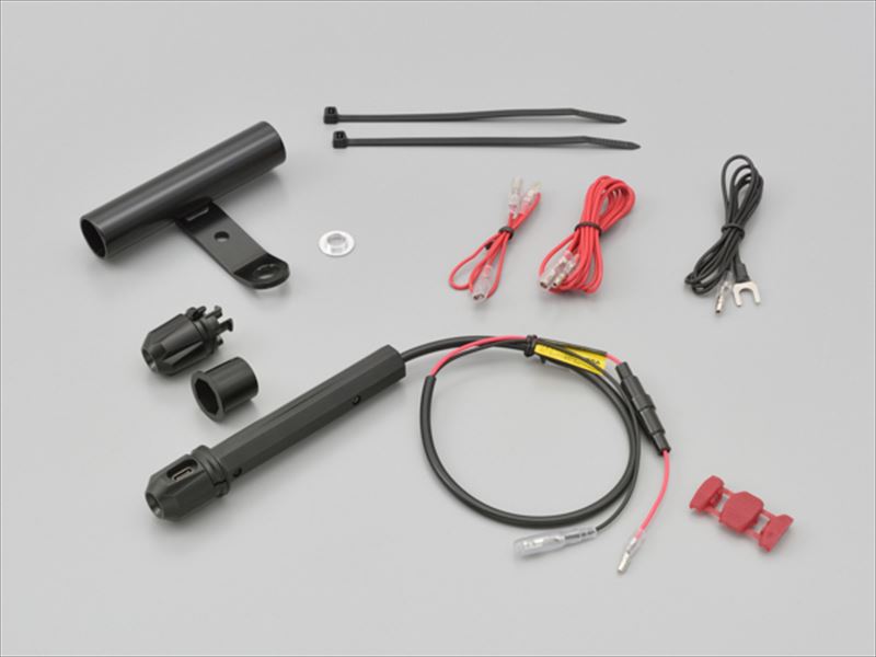 楽天市場】☆ 94497 DAYTONA マルチバーUSB電源 ミラークランプ