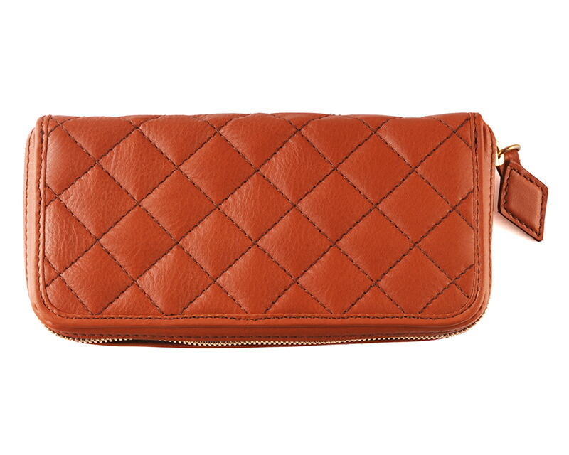 【DIN MARKET】 【4589975583948】SHM LEATHER WALLET LONG [DIAMOND STITCH] オールドゴールド