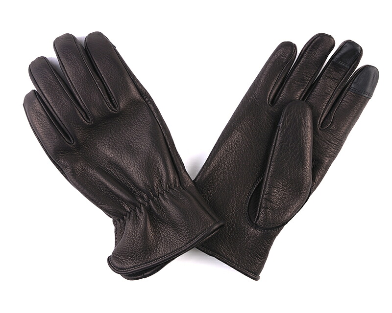 【DIN MARKET】 【4589975582323】GMG-08 DEER SKIN GLOVE レギュラー ブラック Mサイズ