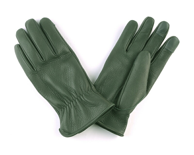 【DIN MARKET】 【4589975582507】GMG-08 DEER SKIN GLOVE レギュラー レッド XSサイズ|GLOBAL MOTO