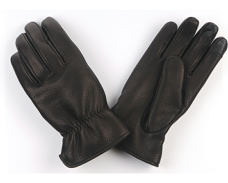 【DIN MARKET】 【4589975583054】GMG-11 DEER SKIN GLOVE Thinsulate ブラック Lサイズ｜GLOBAL MOTO