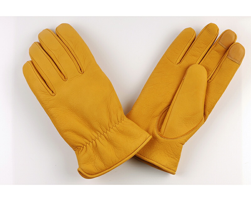 【DIN MARKET】 【4589975583122】GMG-11 DEER SKIN GLOVE Thinsulate ゴールド XSサイズ