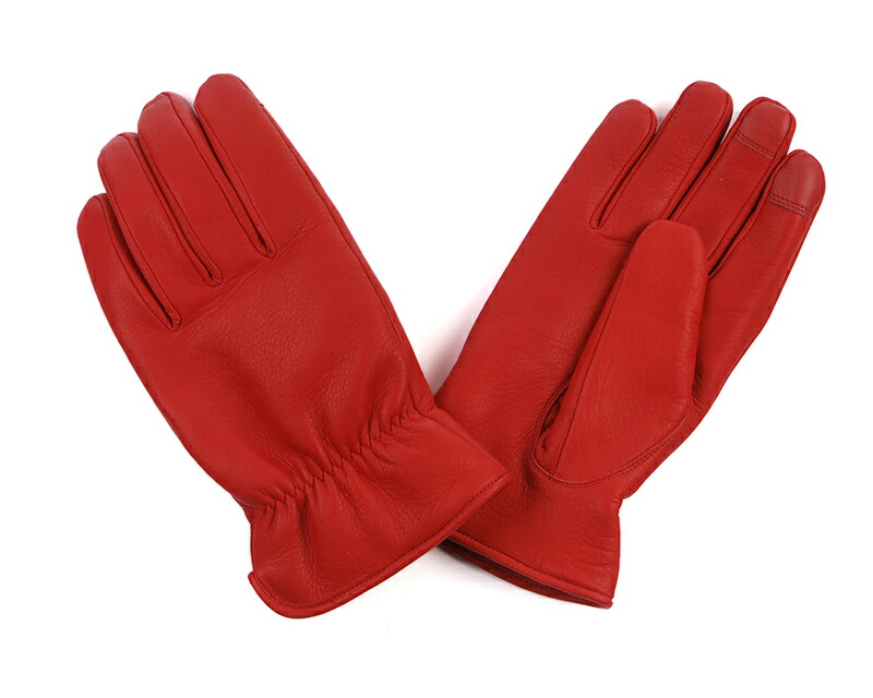 【DIN MARKET】 【4589975583214】GMG-11 DEER SKIN GLOVE Thinsulate レッド XLサイズ