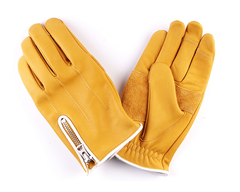 【DIN MARKET】 【4589975582897】GMG-10 COW HIDE GLOVE イエロー Sサイズ