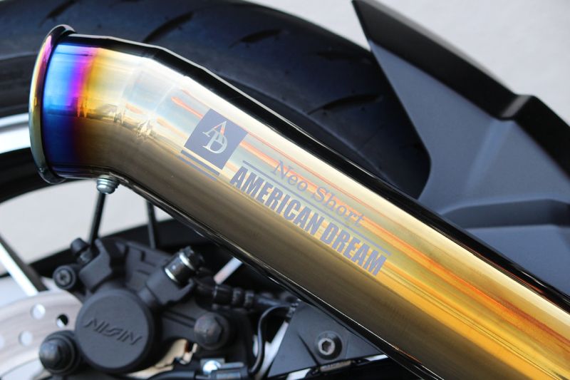 AMERICAN DREAM アメリカンドリーム Neoショートマフラー DOWNタイプ チタン ゼファー750|Global Z Market