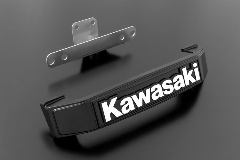 アーキ　ARCHI BIGステムエンブレム　KAWASAKI BIGステムエンブレム＆ステーセット KAWASAKI大文字 シルバー