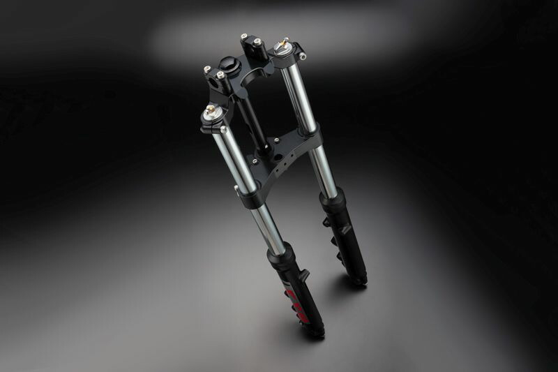 【受注生産約2週間】PMC ピーエムシー KYB36 フロントフォーク＆トリプルクランプASSY シルバー KZ系