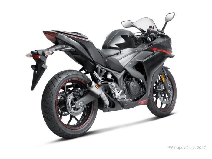 AKRAPOVIC アクラポビッチ スリップオン ステンレス JMCA対応 YZF-R25 14-20/YZF-R3 15-20/MT-25 15-20/MT-03 16-20