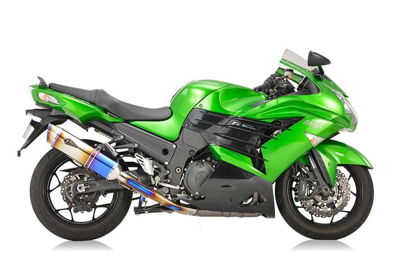 r's gear アールズギア リアルスペック ツイン スリップオン チタンドラッグブルー Ninja ZX-14R '12-'20
