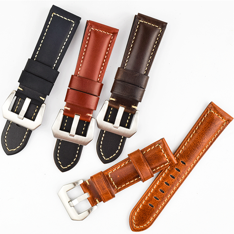 楽天市場 Ton Charme トンチャーメー腕時計用ベルト 革 オイルレザー 耐水レザー 代用時計バンド 交換品 ブラック ダークブラウン ライトブラウン 22 24 26mm Gss