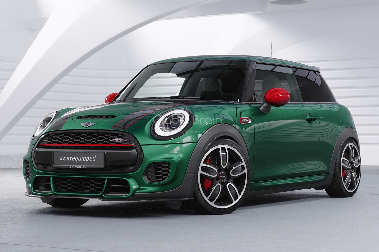 2017-2020 ミニ クーパー JCW F55 F56 F57 フロント リップ スポイラー / フロント スプリッタ&mdash; バンパー アンダー ディフューザー スカート 700｜グローバルブレイン